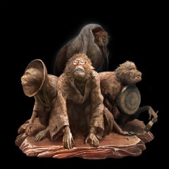 Icône de Singes du tryptique
